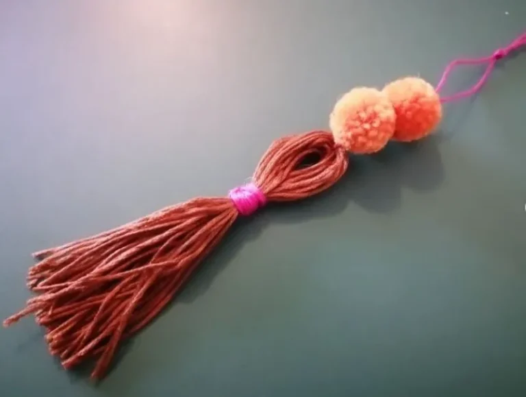 Crochet course work, tassels and pom poms by Melissa Taylor