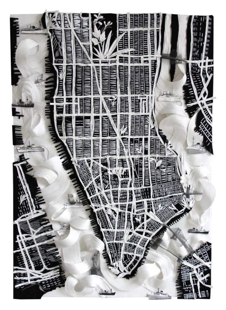 New York, textile artwork by Karen Nicol