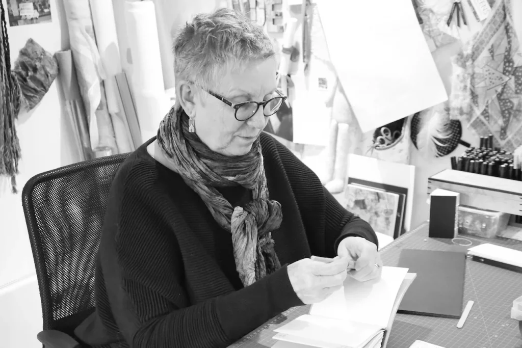 Jude Kingshott working in her studio