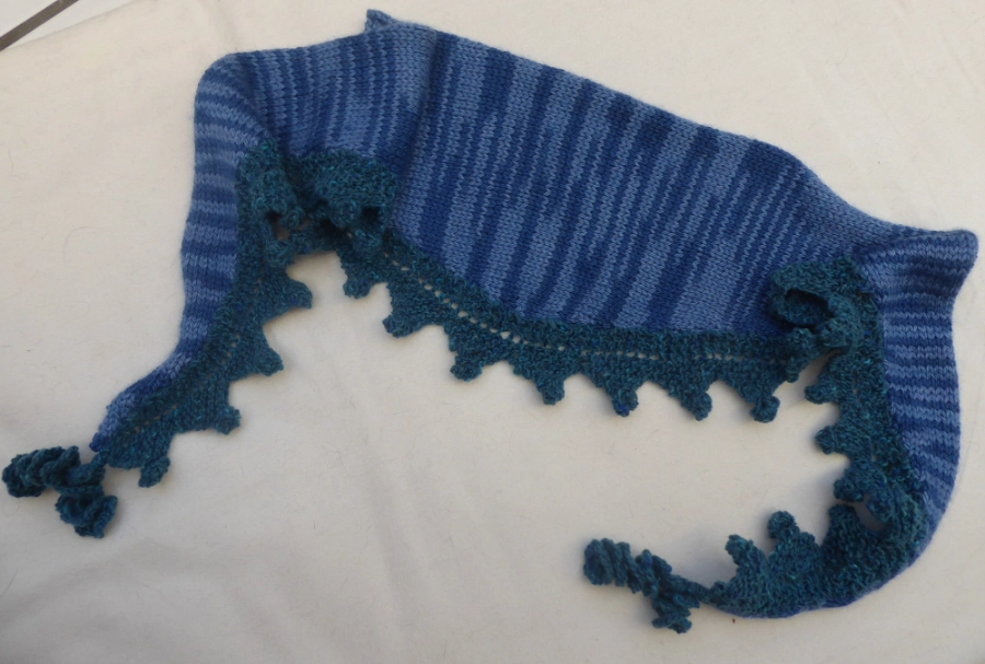 Hand knitting course work by graduate Sarah Pond