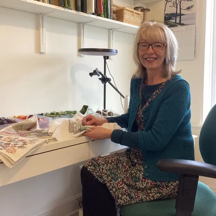 Karen Turner in her studio