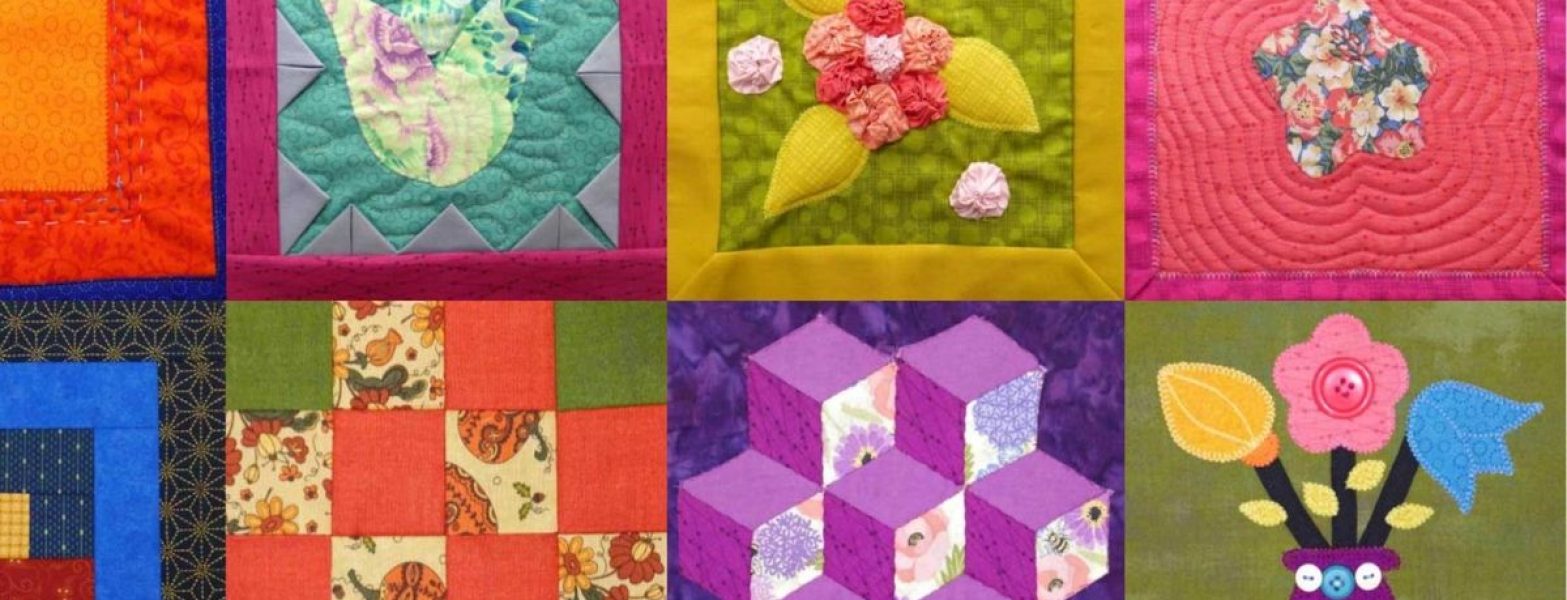 Patchwork and Quilting samples by graduate Rebecca Tickle.