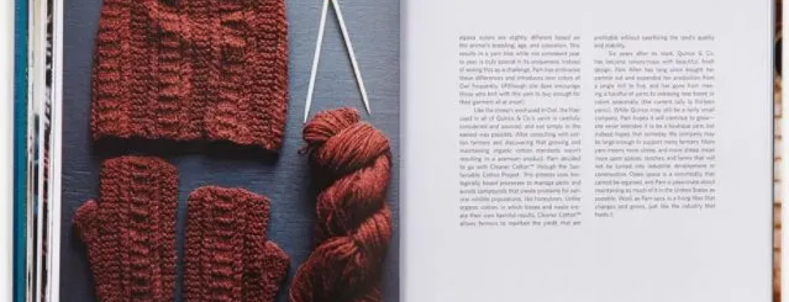 Inside preview of Slow Knitting book